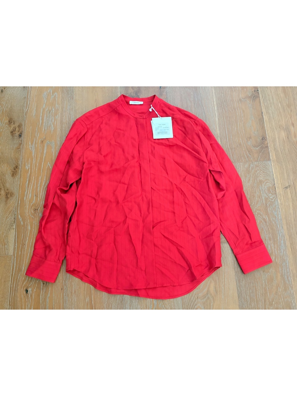 The Row Goji Red Sienna Shirt Luxury Quiet Luxury Small NWT